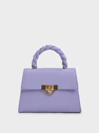 Charles & Keith Tallulah braided handle trapeze bag
 - lilac offer