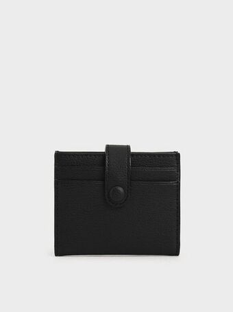 Charles & Keith Snap button card holder - black offer