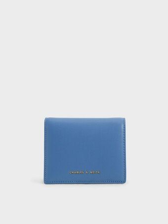 Evelynn snap button mini wallet - blue