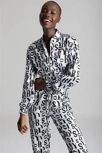 Sissy Boy Branded satin bomber jacket offer