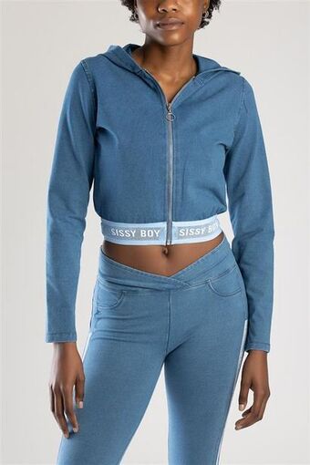 Sissy Boy Crop athleisure  knit jacket  offer