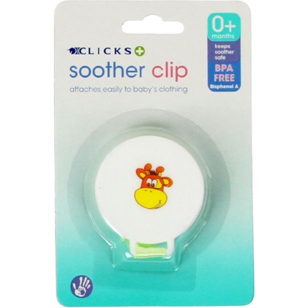 Soother clip offer at Clicks
