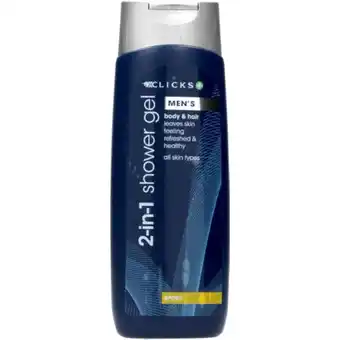 Clicks Men's 2-in-1 shower gel sport 400ml offer
