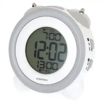 Clicks Digital alarm clock white/grey offer