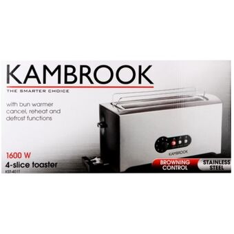 4-slice stainless steel toaster
