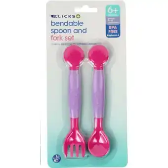 Bendable spoon and fork set