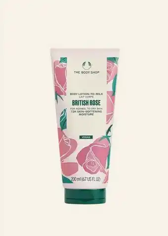 British rose body lotion-to-milk 200ml