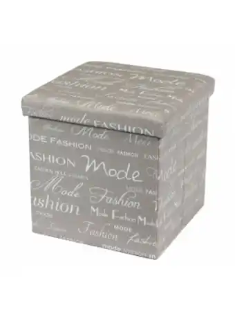 House & Home Script storage ottoman - beige offer