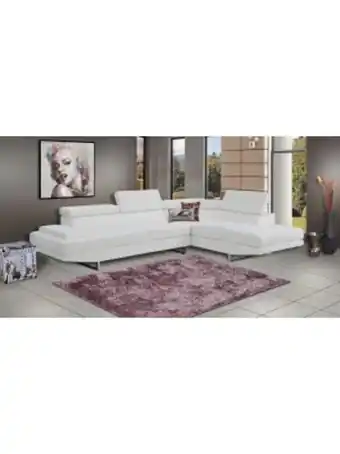 House & Home Layla white u1192 2pce chaise fabric lounge suite offer