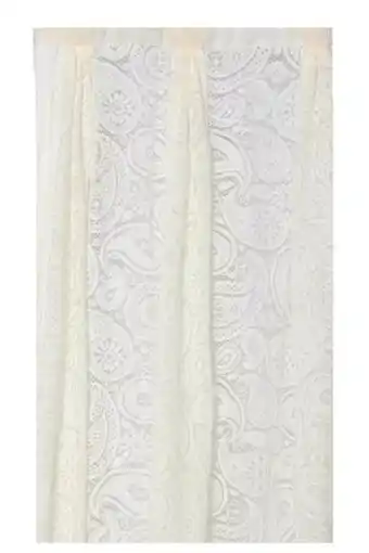 Sheet Street 2 pack paisley net taped curtain l218xw140cm offer