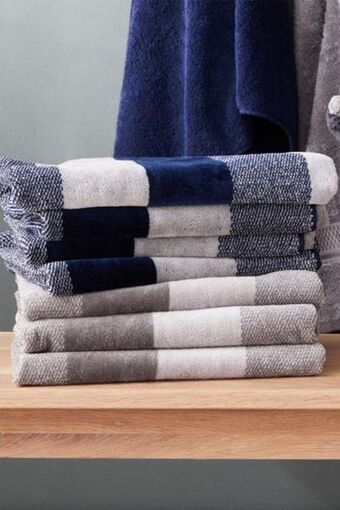 Velour striped bath sheet