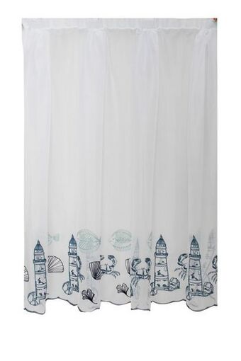 Sheet Street Coral tides embroidered voile cafe curtain l120xw00cm offer