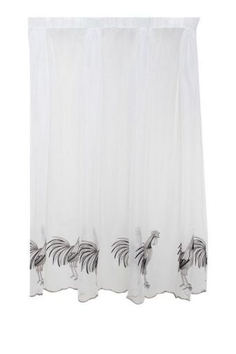 Sheet Street Razzle rooster embroidered cafe curtain l120xw220cm offer