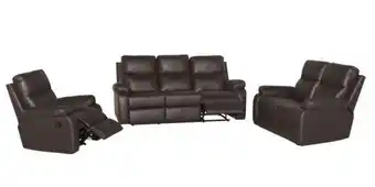 Russells Infinity 3 piece 3 action lounge suite, brown offer
