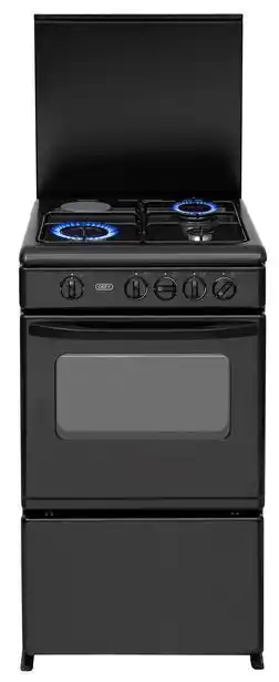 Russells Defy 4 plate gas electric stove dgs178 black offer