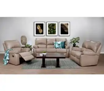 Bradlows Roma 3 piece 3 motion lounge suite, beige offer