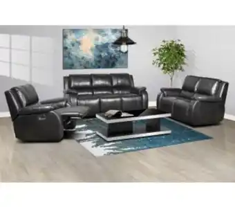 Bradlows Ritz 3 piece 3 action lounge suite in fabric pu, black offer