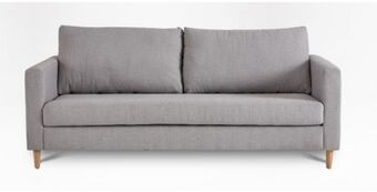 Sami fully upholstered 2 seater couch (wooden leg)