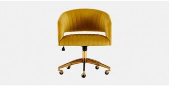 Cece swivel chair in mustard