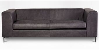 Orson leather 3 seater couch