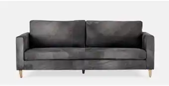 Coricraft Sami leather 3 seater couch (wooden leg) offer