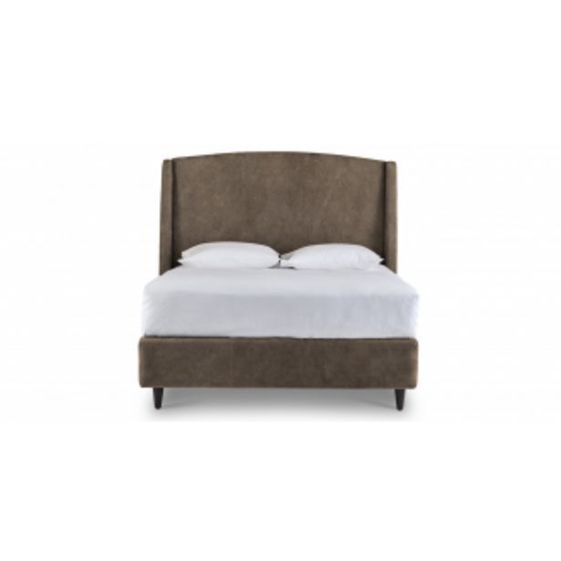 Sawyer leather full bed king extra length in kalahari camel offer at Coricraft