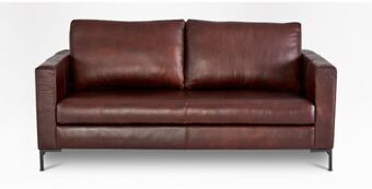 Coricraft Sami leather 2 seater couch (metal leg) offer