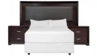 Sleepmasters "knight 3 piece bedroom suite, brown" offer
