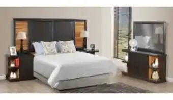 Polo 3 piece bedroom suite, two tone brown