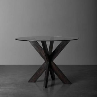 Cross-leg dining table
