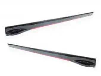 Universal plastic side skirts with red trim