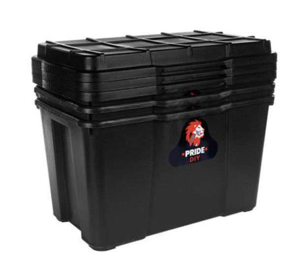 Pride storage box 65lt 3pce set offer at Mambo's Plastics Warehouse