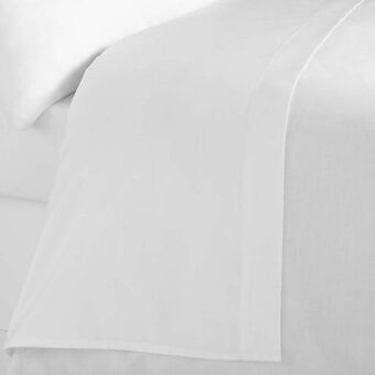 Whisper soft 300 thread count egyptian cotton percale white flat sheet