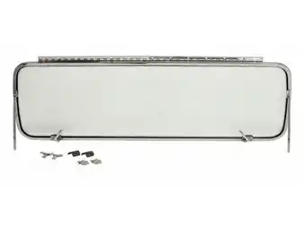 Vw bus rear safari window kit finished in stainless steel