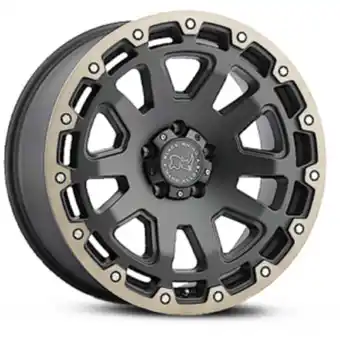 Black rhino wheels razorback matt black machined lip dark t