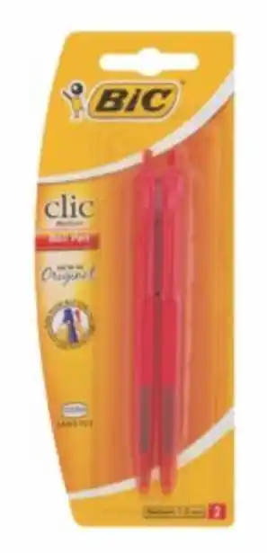 CNA Bic clic ballpoint pen red 2 pack offer
