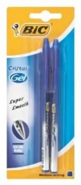 CNA Bic crystal gel pen blue 2 up blue offer