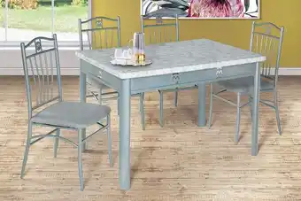 Aquarius 5-piece silver kitchen dinette
