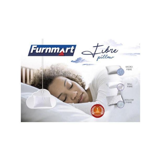 Ball fibre twin pack pillows offer at Furnmart
