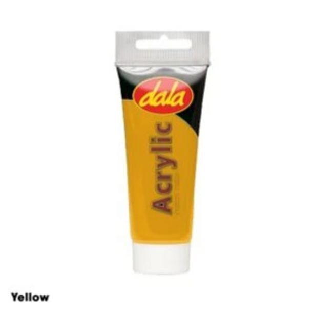 Dala acrylic paint 75ml yellow offer at CNA