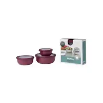 Adams Discount Centre Mepal cirqula 3 piece shallow bowl set - berry offer