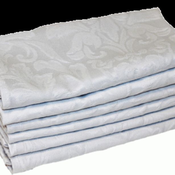 Palace damask napkins white set of 6 offer at Adams Discount Centre