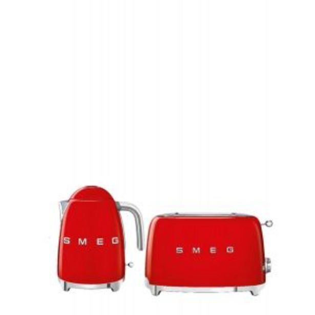 Smeg kettle & 2 slice toaster set, red offer at Adams Discount Centre