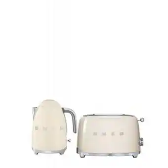 Adams Discount Centre Smeg kettle & 2 slice toaster set, cream offer