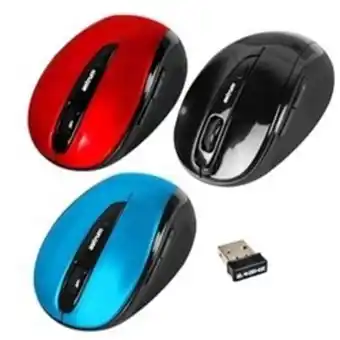 Mitabyte Mw250 mouse optical wireless 2.4ghz in black, blue, red offer