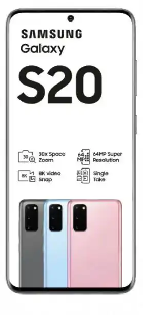 Stax Samsung galaxy s20 offer