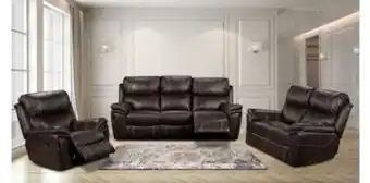 Rochester Bentley 3 piece lounge suite in leather uppers, mocha offer
