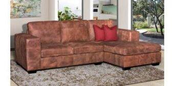 Galaxy daybed right hand facing in full leather, andes spice