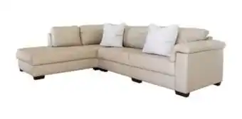 "angelo daybed in leather look fabric (daybed left hand facing), cream"