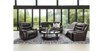 Rochester "bellwood 3 piece 3 action lounge suite in leather uppers, kudu oxblood" offer